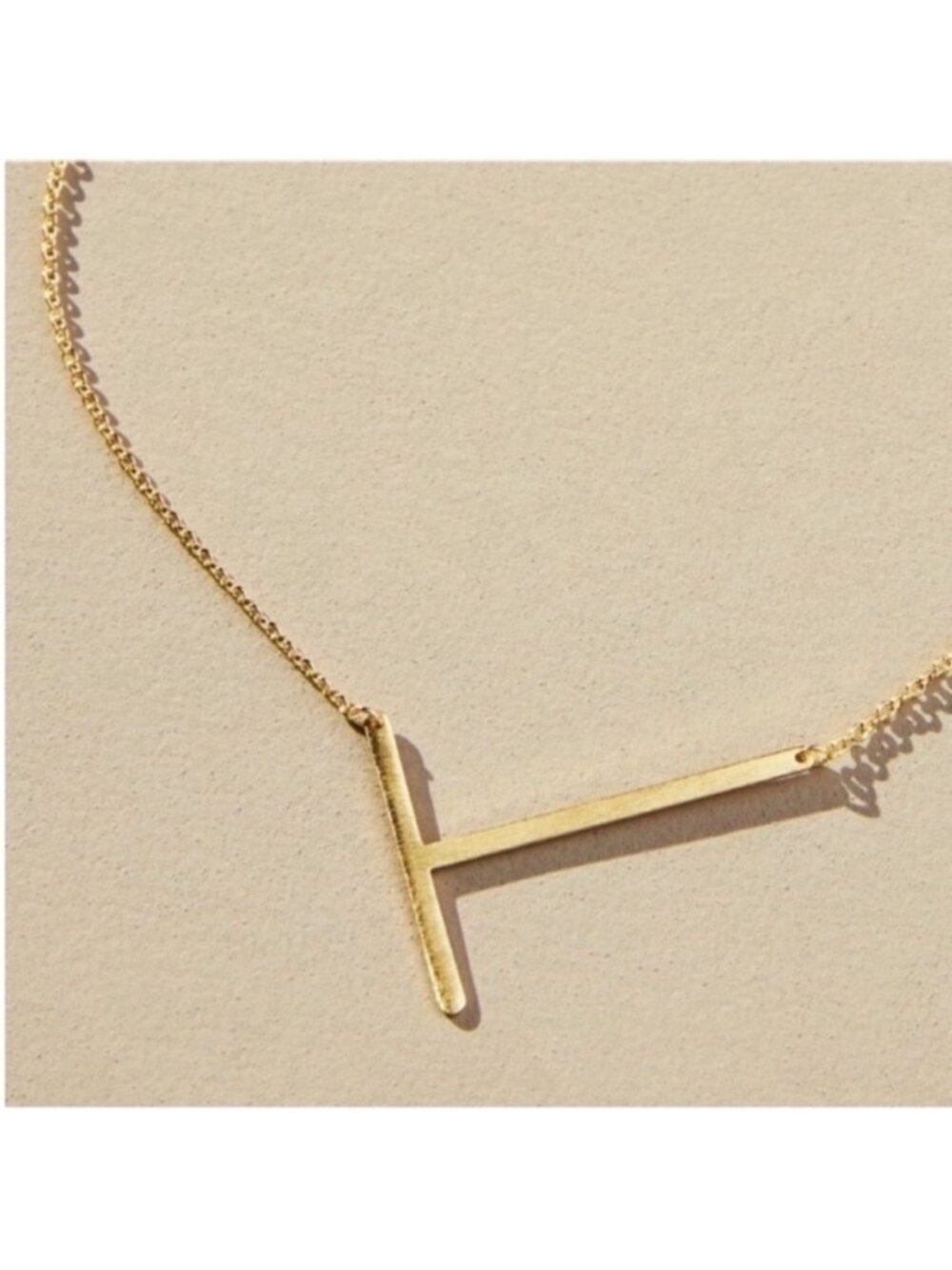 New! Gold Initial Monogram Necklace NWOT